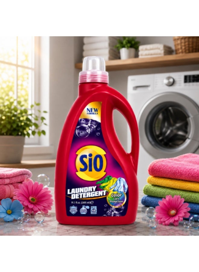 Sio Color Care Liquid Laundry Detergent with Advanced Color-Protect Formula, Deep Stain Removal & Fabric Protection, Family Size 2695ml - Image 3