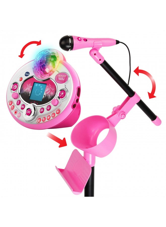 VTech Kidi Star Karaoke Machine Deluxe, 2 Microphones with AC Adapter, Pink - Image 2