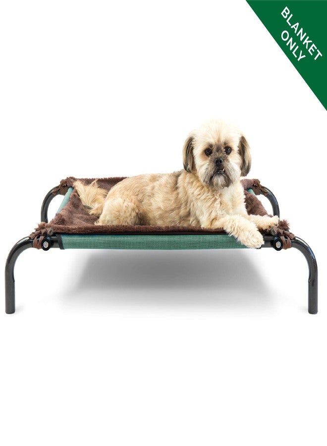 Furhaven Dog Blanket for Cot Beds, Washable w/ Zippered Pouch for Warming/Cooling Inserts - Plush Faux Fur Cot Blanket - Espresso, Extra Small - Image 2