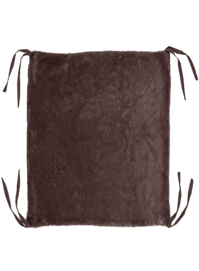 Furhaven Dog Blanket for Cot Beds, Washable w/ Zippered Pouch for Warming/Cooling Inserts - Plush Faux Fur Cot Blanket - Espresso, Extra Small - Image 1