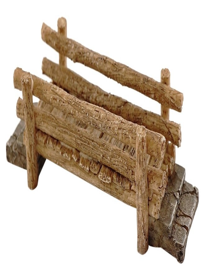 Top Collection Miniature Fairy Garden and Terrarium Wooden Bridge Figurine - Image 1