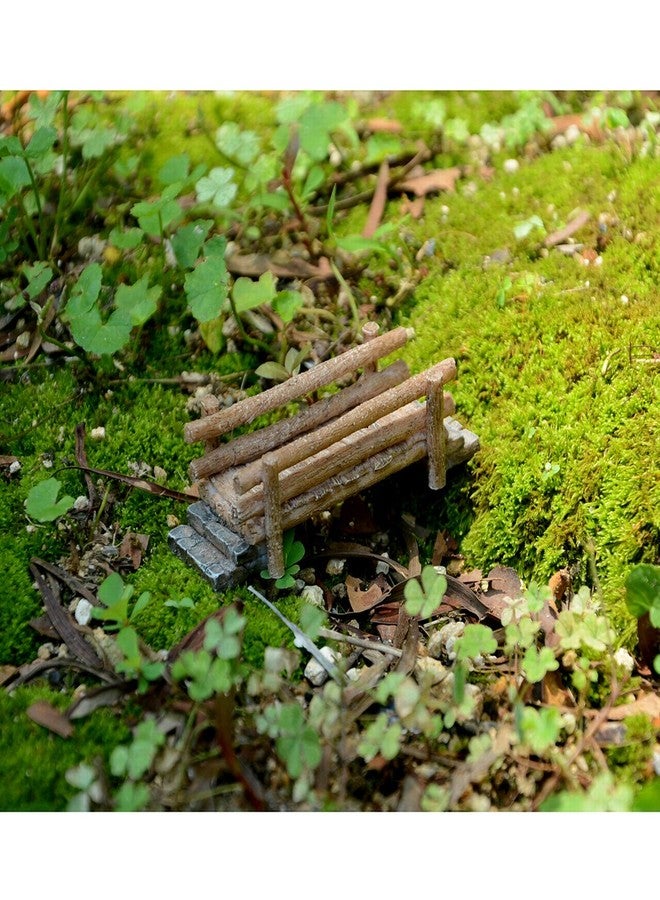 Top Collection Miniature Fairy Garden and Terrarium Wooden Bridge Figurine - Image 3