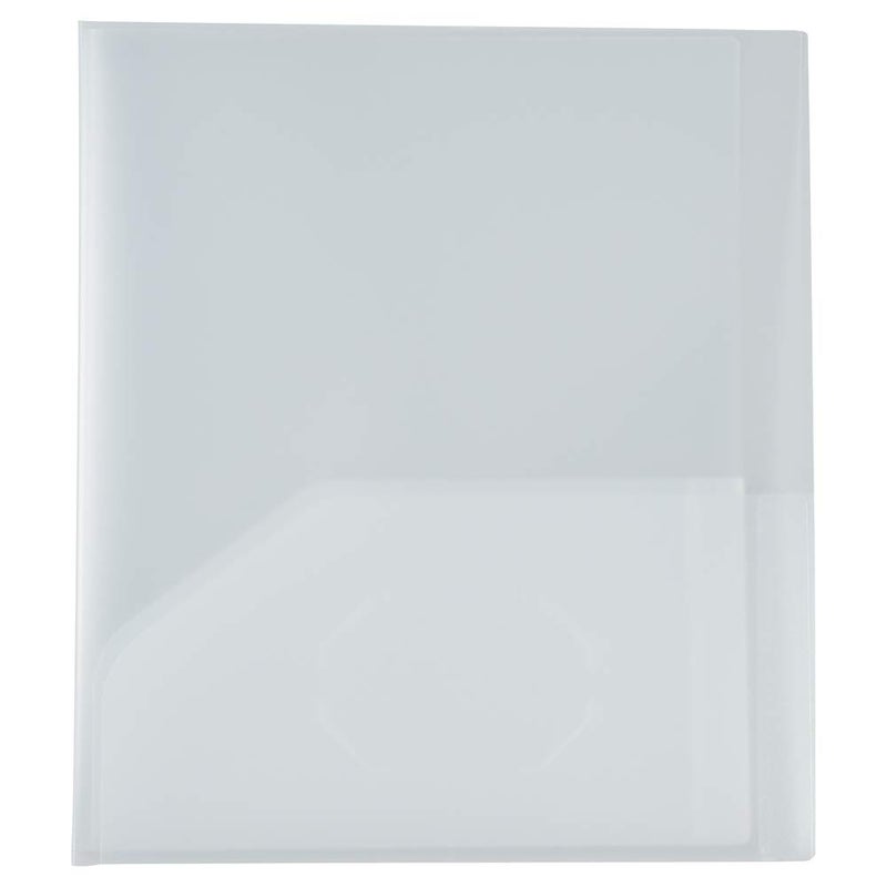 JAM PAPER Heavy Duty Plastic Multi Pocket Folders - 10 Pocket Organizer - Clear - Sold Individually - Image 5