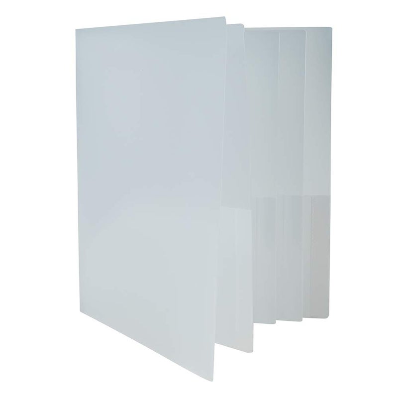 JAM PAPER Heavy Duty Plastic Multi Pocket Folders - 10 Pocket Organizer - Clear - Sold Individually - Image 1