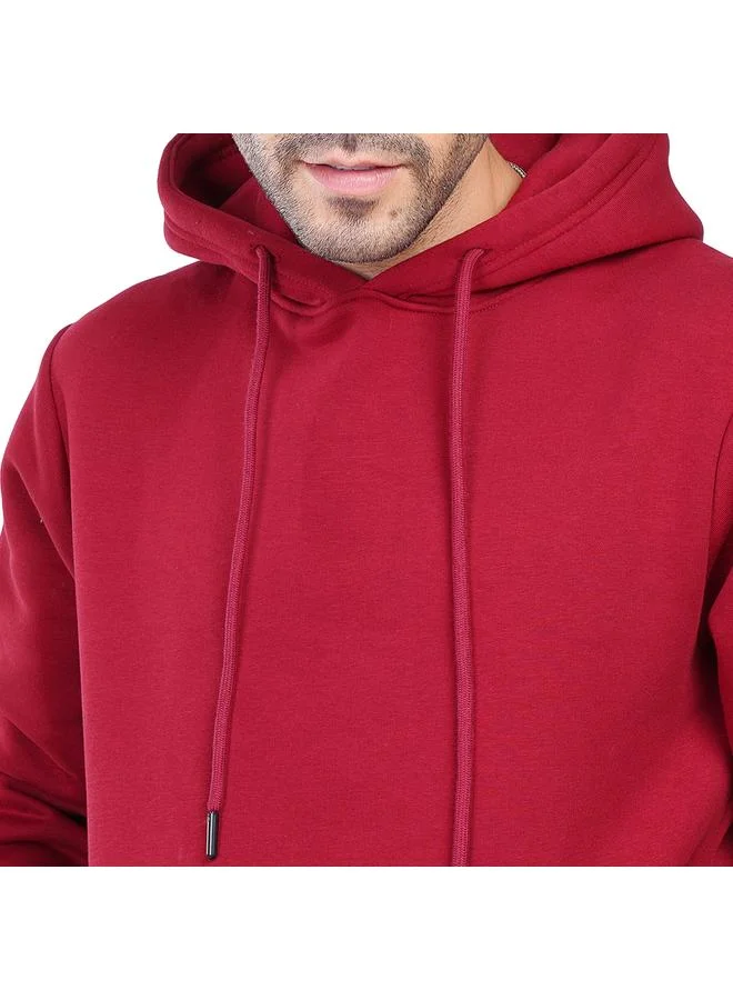 Coup Mens - Plain Hooded Sweatshirt With Long Sleeves
