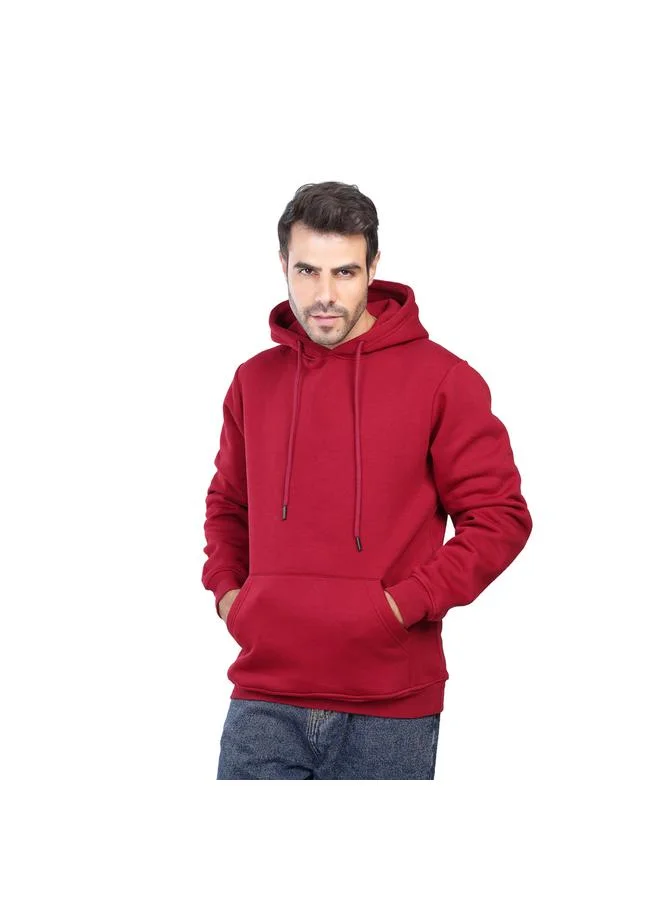 Coup Mens - Plain Hooded Sweatshirt With Long Sleeves