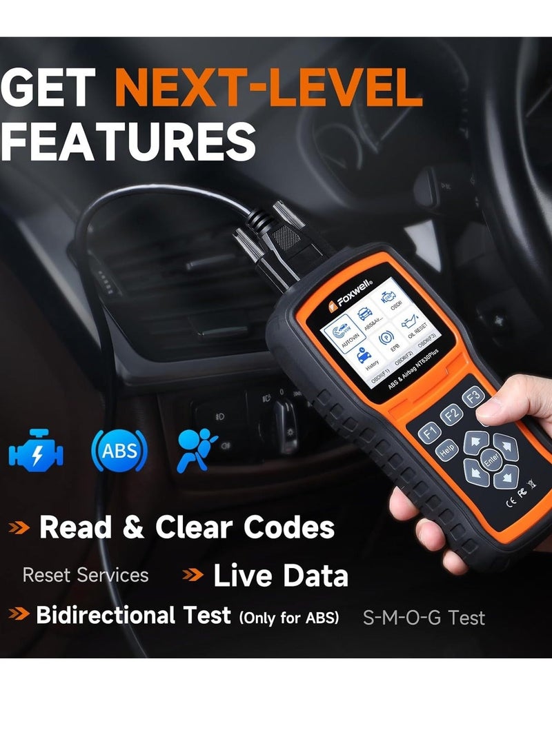Foxwell NT630 PLUS OBD2 AutoMaster ABS Airbag SRS Res et Tool - Image 4
