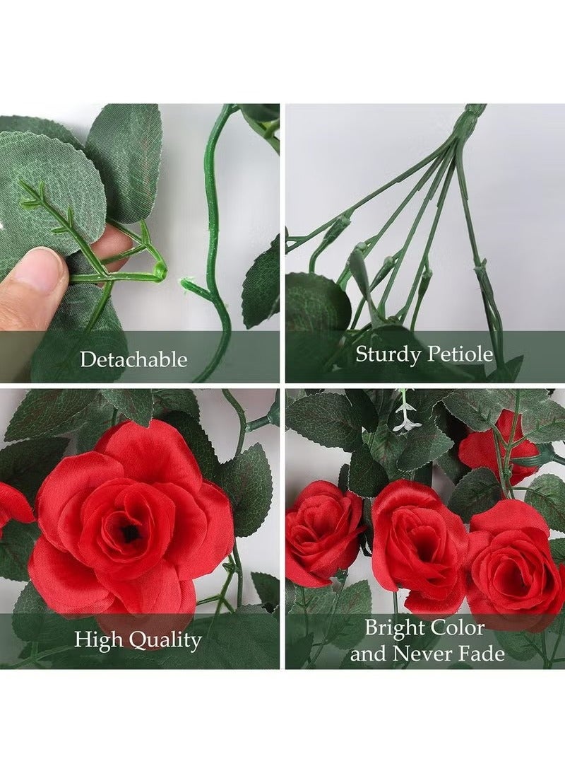 أخبار 2pcs زهرة معلقة اصطناعية زهرة مزيفة معلقة زهرة الاصطناعية لغرفة المنزل حديقة الزفاف في الهواء الطلق الديكور في الهواء الطلق - Image 3