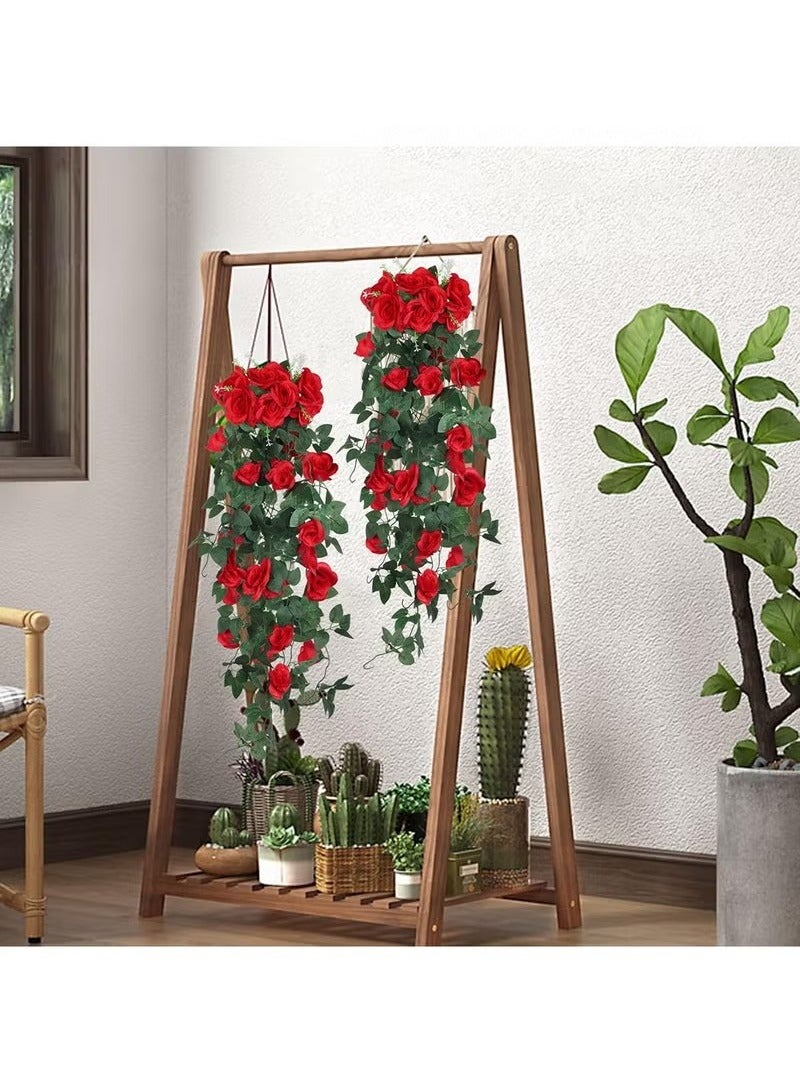 أخبار 2pcs زهرة معلقة اصطناعية زهرة مزيفة معلقة زهرة الاصطناعية لغرفة المنزل حديقة الزفاف في الهواء الطلق الديكور في الهواء الطلق - Image 4