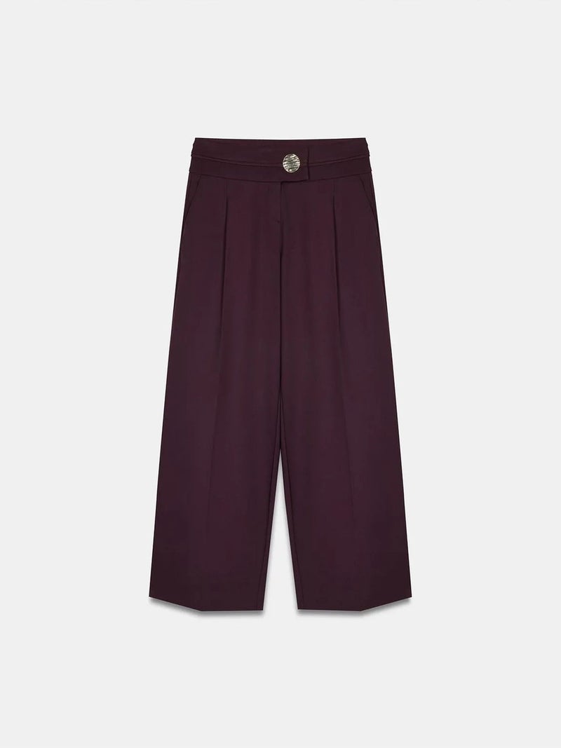 DILVIN High-Waist Wide-Leg Crepe Trousers - Image 5
