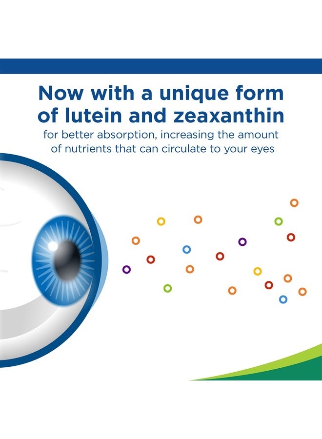 Bausch + Lomb فيتامينات العين بريسيرفيجن AREDS 2، مكمل لوتين وزياكسانثين مع فيتامين C، فيتامين E، زنك، ونحاس، 130 كبسولة لينة (مينيجيل) - Image 3