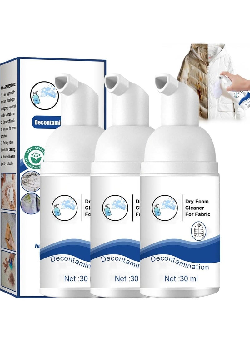 SYOSI 3 Pcs Down Jacket Foam Dry Cleaner, Dry Cleaning Agent for Winter Coats, 2024 New All-Purpose Cleaner Rinse-Free for Clothes, For Fabric Cloths down Jacket Sofa, Stain Remover - Image 1