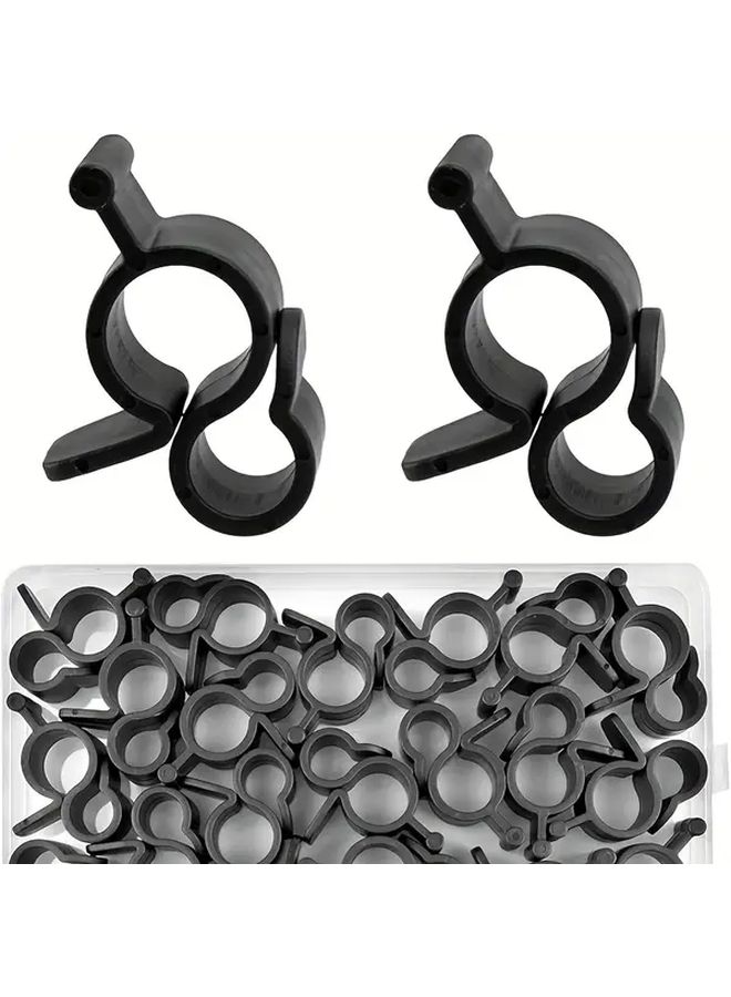 RV Awning S Hooks Side Mounting Black Clothesline Hooks Snap In Canopy Track for Camping Patio Party - Image 3