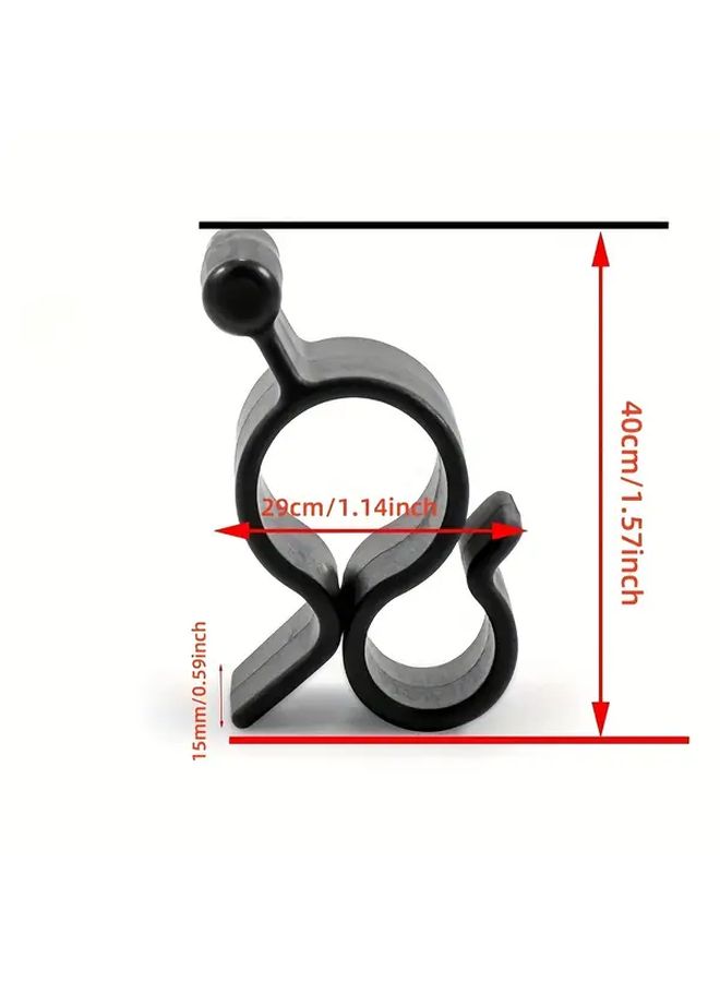 RV Awning S Hooks Side Mounting Black Clothesline Hooks Snap In Canopy Track for Camping Patio Party - Image 2