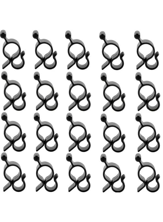 RV Awning S Hooks Side Mounting Black Clothesline Hooks Snap In Canopy Track for Camping Patio Party - Image 1
