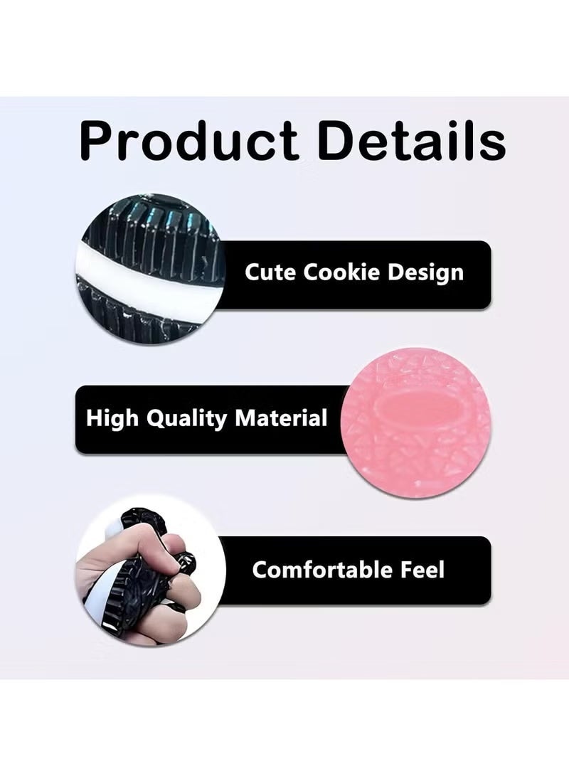 2PCS Squishy البسكويت لعبة الإغاثة من الإجهاد ، لعبة إزالة الضغط ، تصميم ساندويتش واقعي للقلق والاسترخاء ، ملحقات المكتب المثالية ولعبة Fidget الممتعة للبالغين ، مثالية للتخفيف من الإجهاد - Image 3