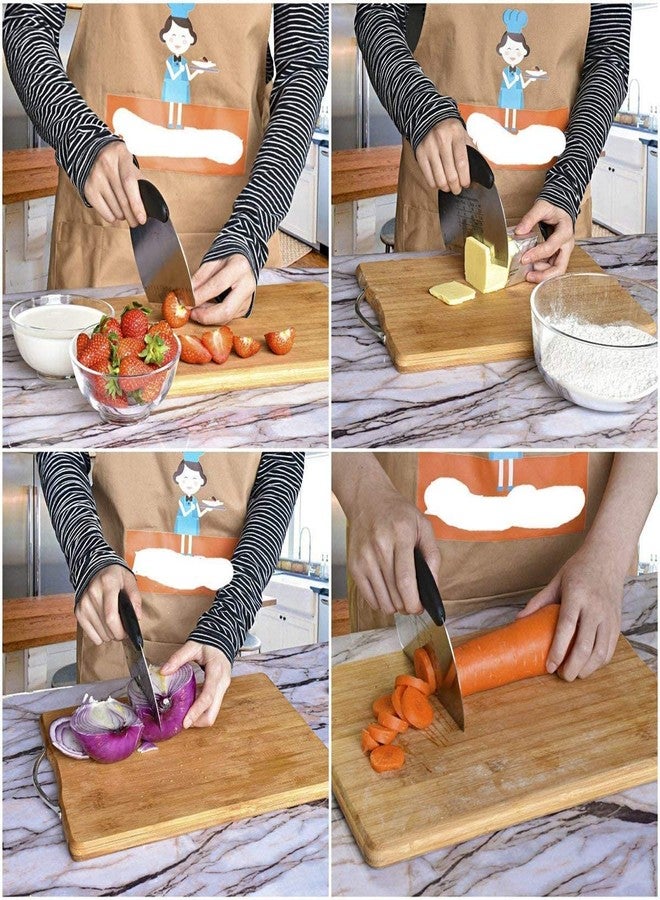 VEDHAK Stainless Steel Scraper | Dough Cutter Chopper | Smoother Icing Fondant Cake Decorating Baking Tool with TPR Handle & Scale - Pack of 1 - Image 4