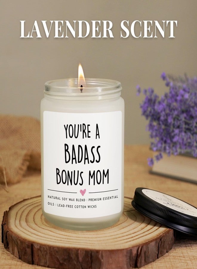 Hakumata Bonus Mom Gifts from Daughter Son, Mothers Day Gifts for Stepmother, Badass Jar Candle Gift for Stepmom, Birthday Thanksgiving Day Christmas Gift for Stepmom, Adopted Moms, Second Moms - Image 3