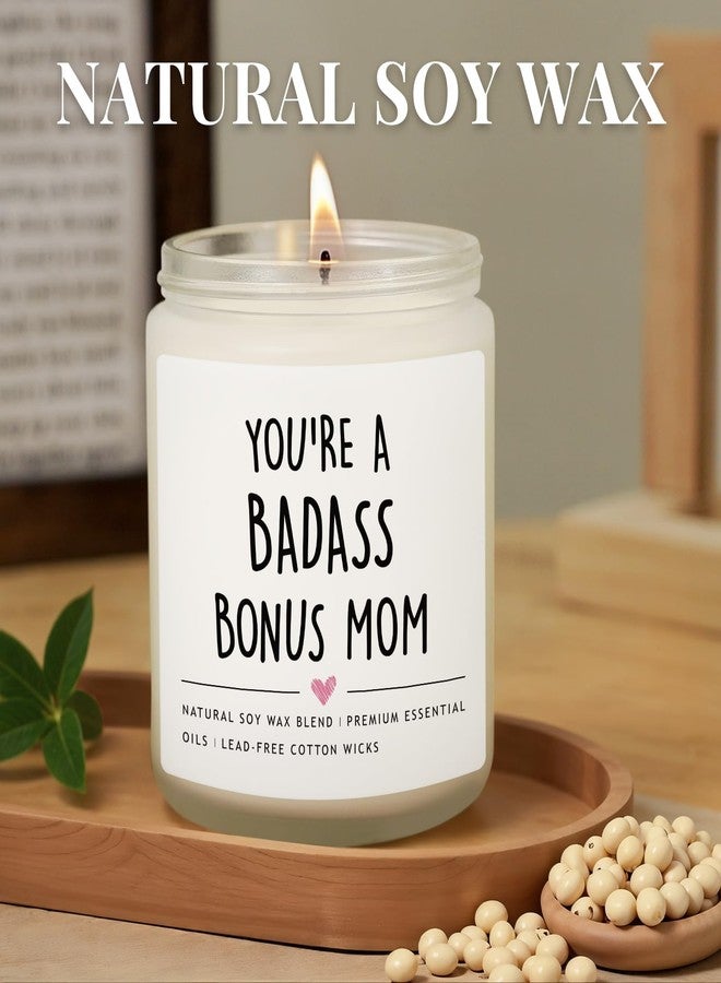 Hakumata Bonus Mom Gifts from Daughter Son, Mothers Day Gifts for Stepmother, Badass Jar Candle Gift for Stepmom, Birthday Thanksgiving Day Christmas Gift for Stepmom, Adopted Moms, Second Moms - Image 4