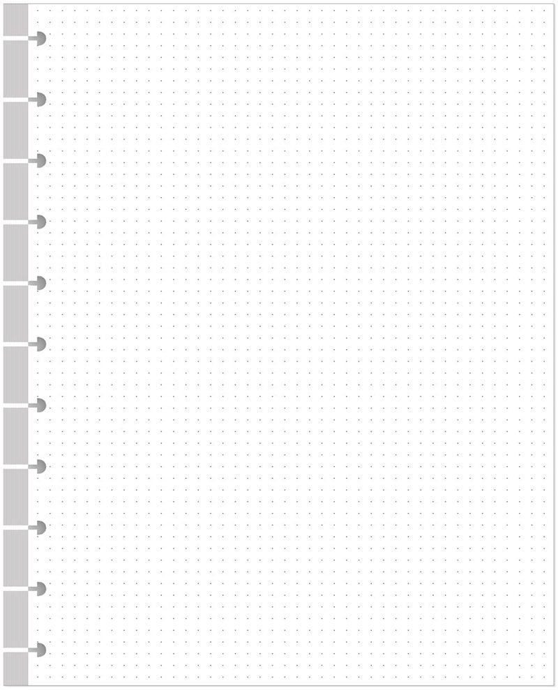 Yaridar A4 TUL Discbound Dotted Refill Paper, 11-Disc Dot Grid Filler Paper, 100Sheets / 200Pages, 100gsm White Paper, 8.5'' x 11'' - Image 1