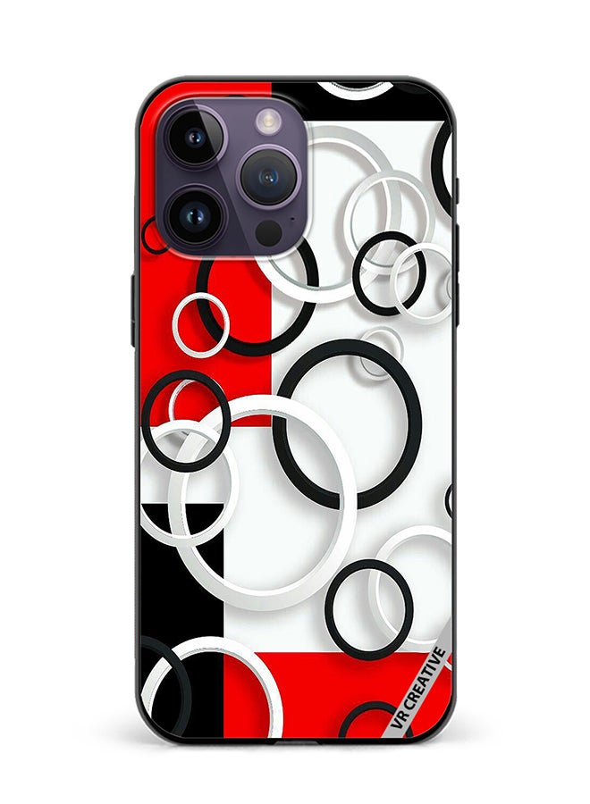 VR CREATIVE Protective Case Cover For Apple iPhone 15 Pro Colorful Circle Design  Multicolour - Image 1