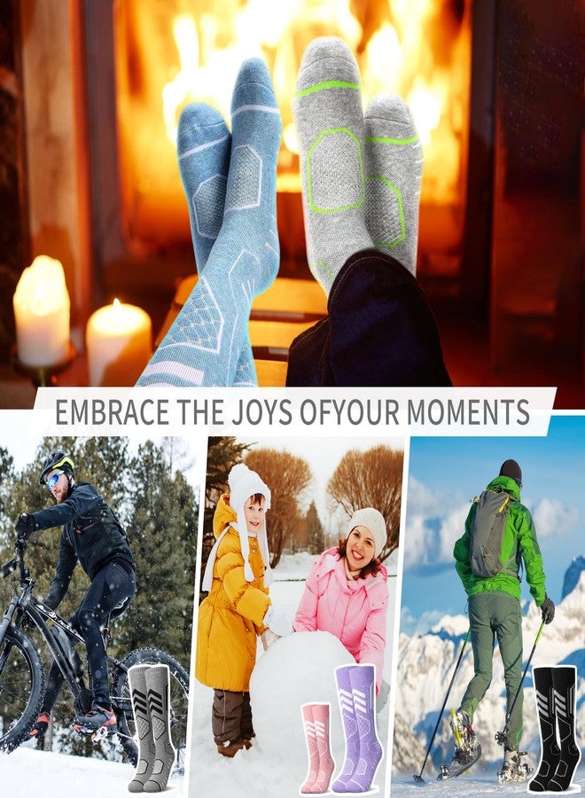 Odtmger Merino Wool Ski Socks,Cold Weather for Ski, Snow, Sonwboarding, Winter, Warm Over-The-Calf Socks, Winter activities. - Image 5