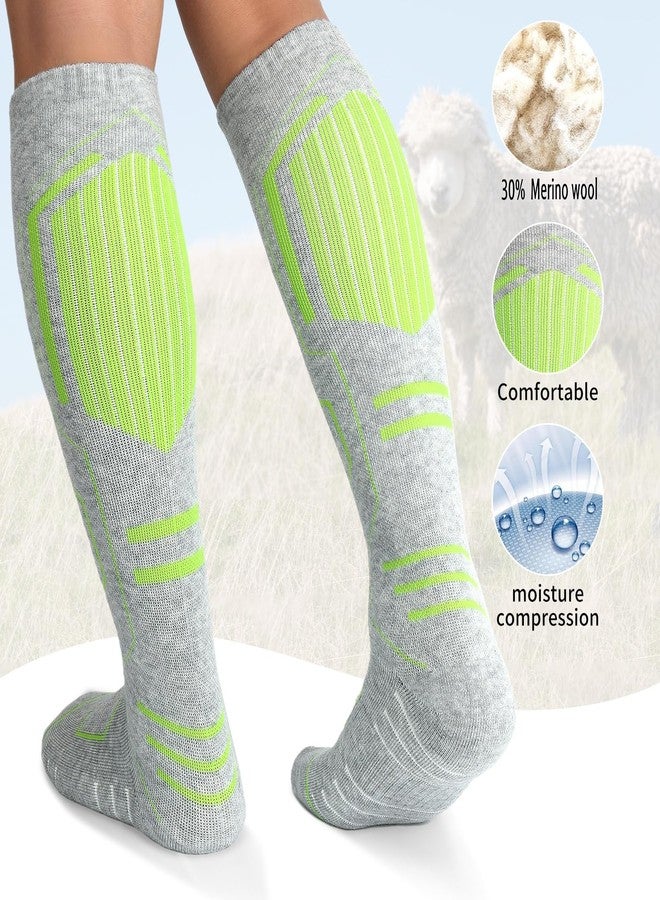 Odtmger Merino Wool Ski Socks,Cold Weather for Ski, Snow, Sonwboarding, Winter, Warm Over-The-Calf Socks, Winter activities. - Image 3