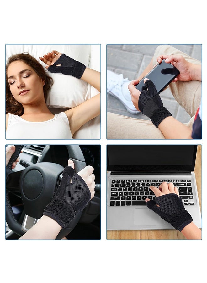 إم إكس إن جبس الإبهام، مثبت الإبهام القابل للتنفس، دعامة الإبهام للنفق الرسغي أو تخفيف آلام التهاب الأوتار (أسود) - Image 5