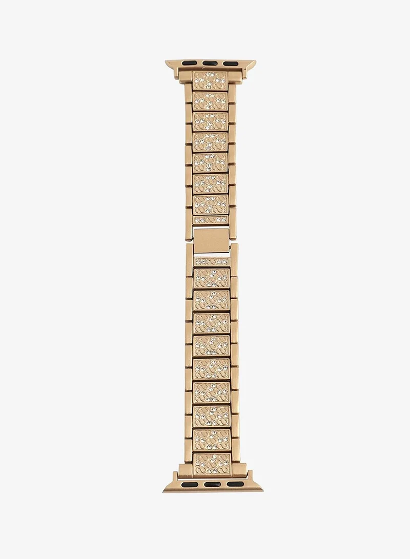 Haute Sauce  Embellished Casual Chain Strap Alloy Apple Watch Strap For Women | 42mm/44mm/45mm for Women | Best Price UAE