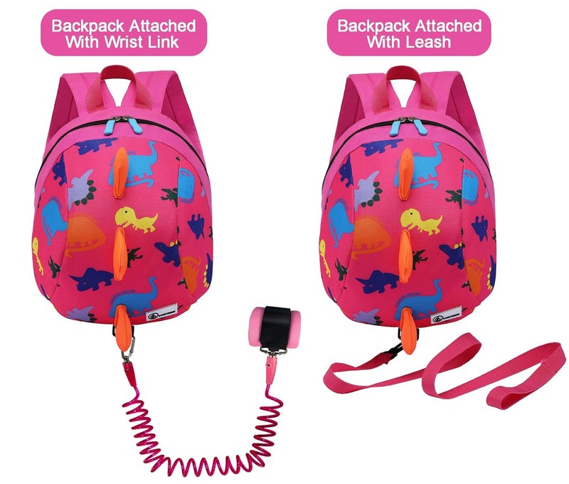 db Toddler Mini Dinosaur Backpack with Child Leash, Anti Lost Wrist Link for Kids, Safety Harness Back Pack for Baby Boy Girl - Image 2