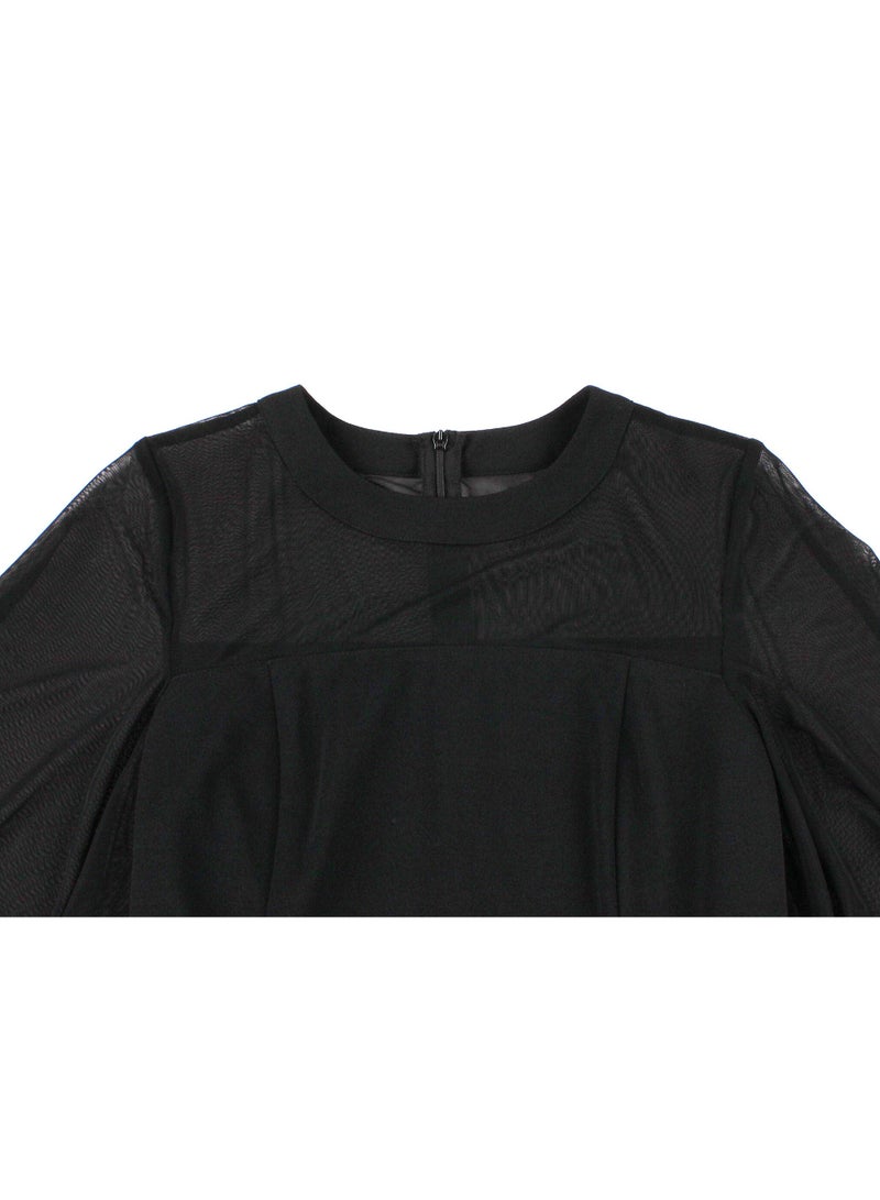 فساتين نسائية بتصميم كلاسيكي وقطع شَبَكية | قصة ميدي على شكل A وخصر مرتفع بمفعول نحيل - Image 5