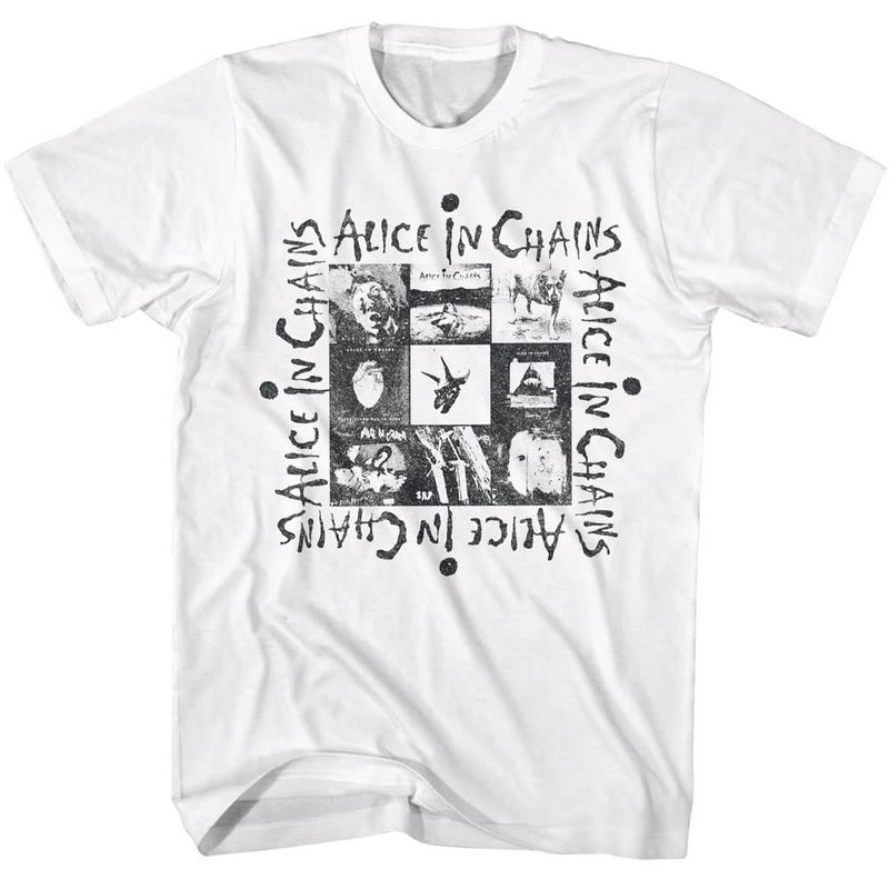 American Classics Alice in Chains 90s Music Vintage Style Graphic Multi Album Art Mens Short Sleeve TShirt