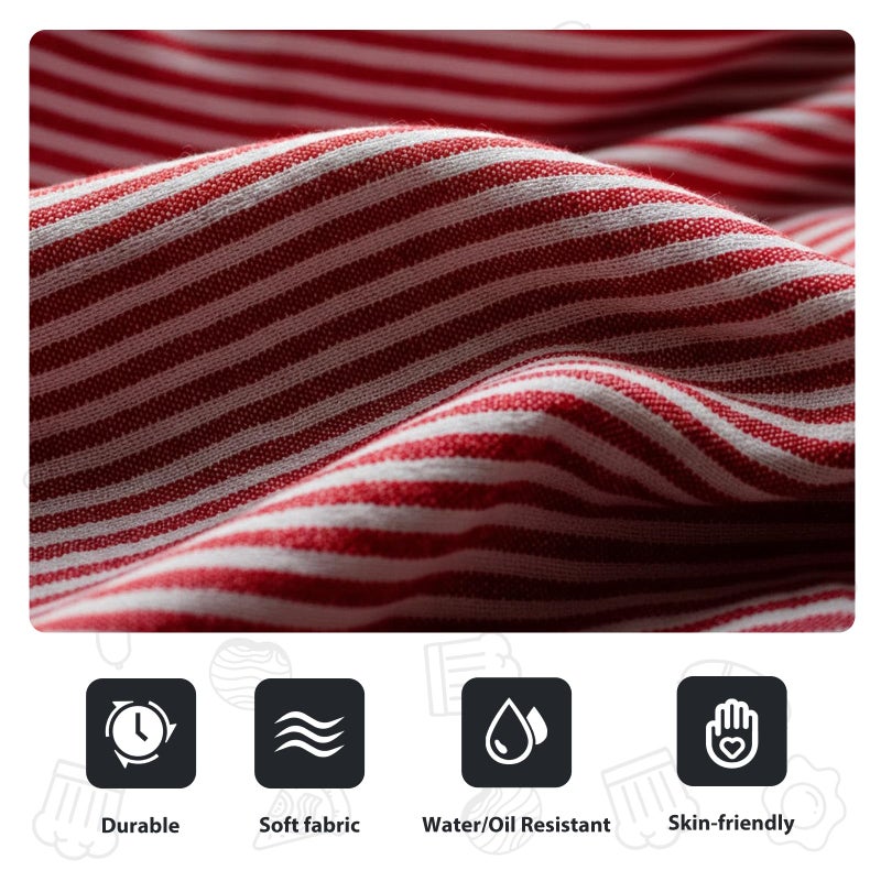 VALOME 2 Pack Kitchen Aprons, Apron for Cooking with 2 Pockets, Unisex Adjustable Neck Strap Chef Aprons for Men Women (BLACK & RED) - Image 3