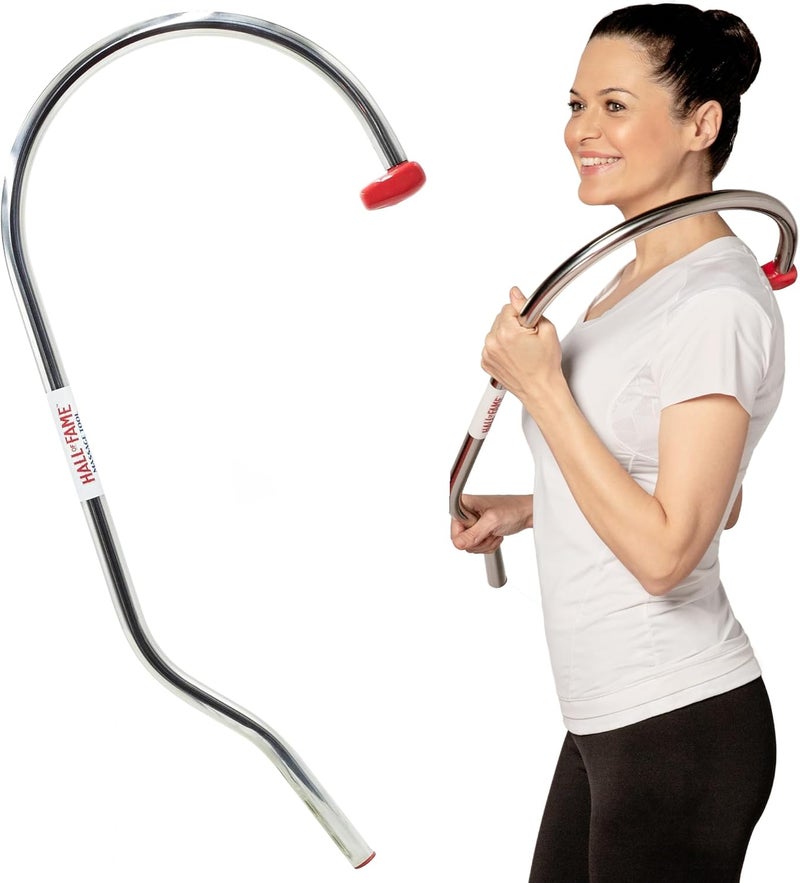 acuforce Hall of Fame Neck  Back Massager Tool  Trigger Point Massage Tool with Self Massage Hook for Pain Relief Shoulder Neck and Back Muscle Knot Remover  Gift for Men and Women - Image 1