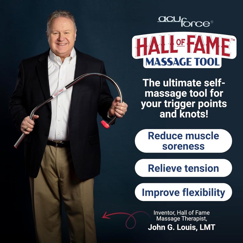acuforce Hall of Fame Neck  Back Massager Tool  Trigger Point Massage Tool with Self Massage Hook for Pain Relief Shoulder Neck and Back Muscle Knot Remover  Gift for Men and Women - Image 5