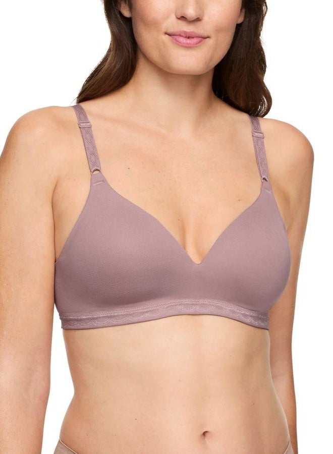 Warner's Women's Blissful Benefits Super Soft Wireless Lightly Lined Comfort Bra RM1691W, Mauve - Image 1