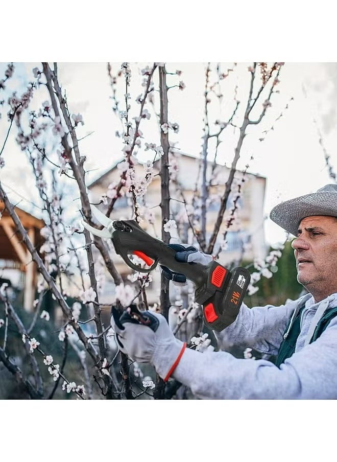 BORTONY Professional Battery powered Garden Tree Pruner Electric Lithium Battery Cordless Branch Cutter Pruning Shear  - Image 2