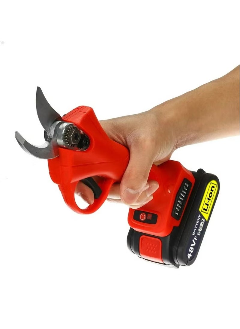 BORTONY Professional Battery powered Garden Tree Pruner Electric Lithium Battery Cordless Branch Cutter Pruning Shear  - Image 1