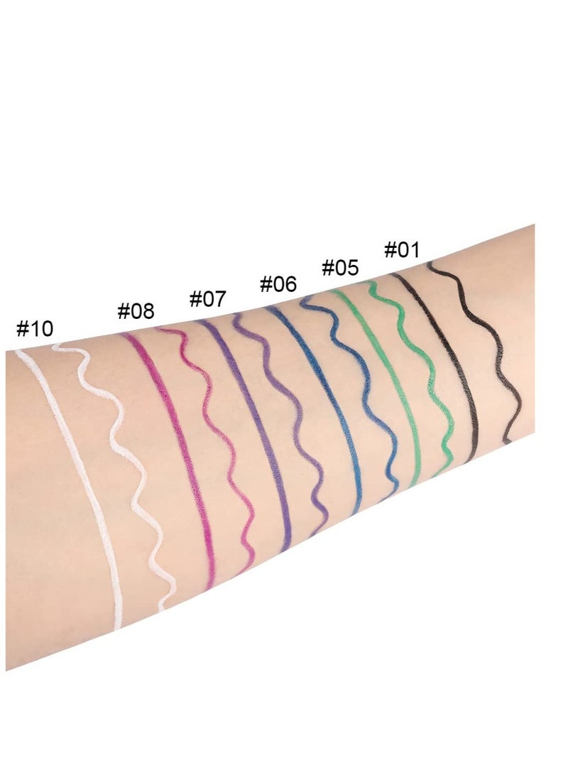 Excefore 6 Pcs Eye Pencil Makeup Sets, Liquid Wing Eyeliner Stamp Kit, Waterproof Smudge Proof Colorful Eye Liners - Image 4