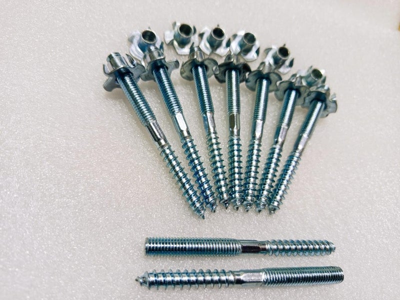 10pcs M8x80 Double Screw Rivets with Metal Fork Nut for Versatile Mounting - Image 2