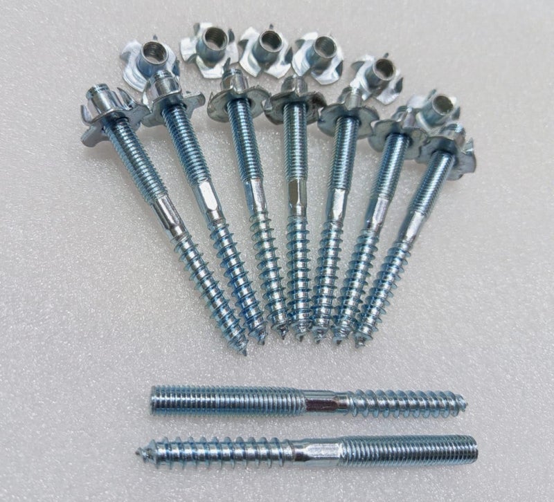 10pcs M8x80 Double Screw Rivets with Metal Fork Nut for Versatile Mounting - Image 1