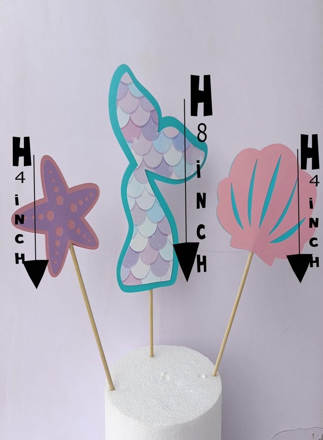 Sam Cute Land Handcrafted Mermaid Cake Topper(set of 3) - Image 3
