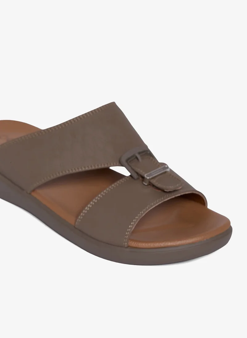 Geoomnii BROWN Geoomnii Men’s Arabic Sandals – Comfortable Casual Leather Slide Sandals for Everyday Wear for Men | Best Price UAE