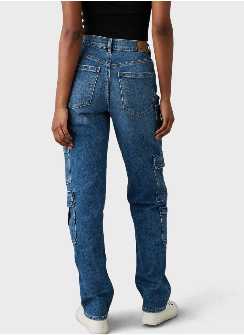 امريكان ايجل High Waist Distressed Jeggings