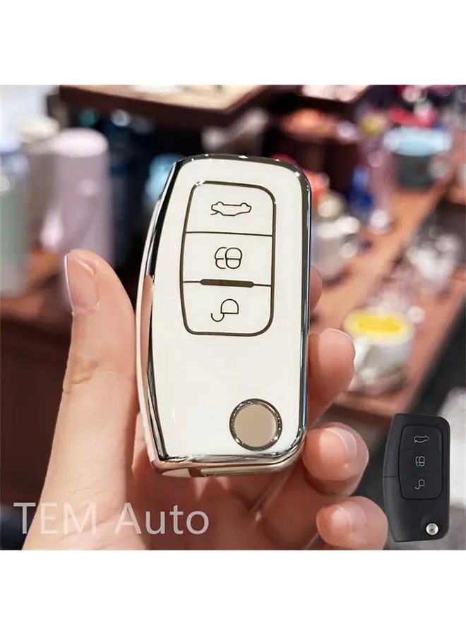 Black TPU Key Fob Cover For Ford Mazda Mondeo Kuga Focus CMax Protective Case - Image 3