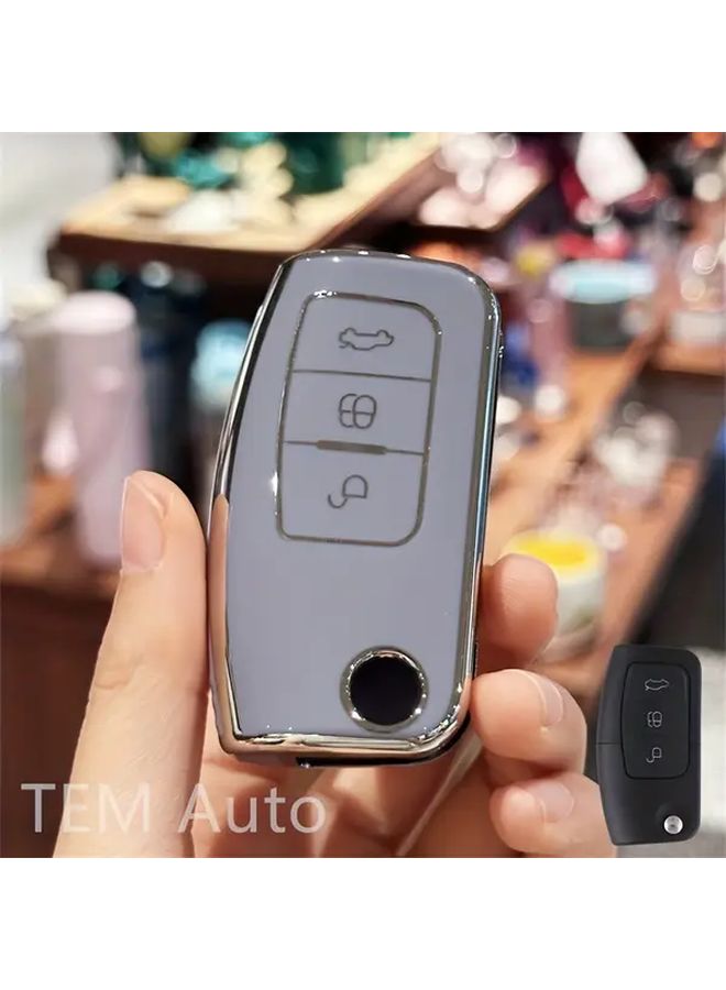 Black TPU Key Fob Cover For Ford Mazda Mondeo Kuga Focus CMax Protective Case - Image 4