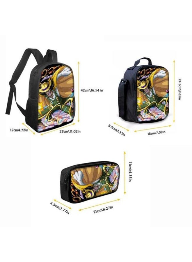 عام أحدث نموذج عالمي من الكرتون طباعة ثلاثة قطعة حقيبة مجموعة ( الطلاب ، الأطفال ، الأصدقاء ، نزهة ، تسلق الجبال ، الخ . ) - Image 3