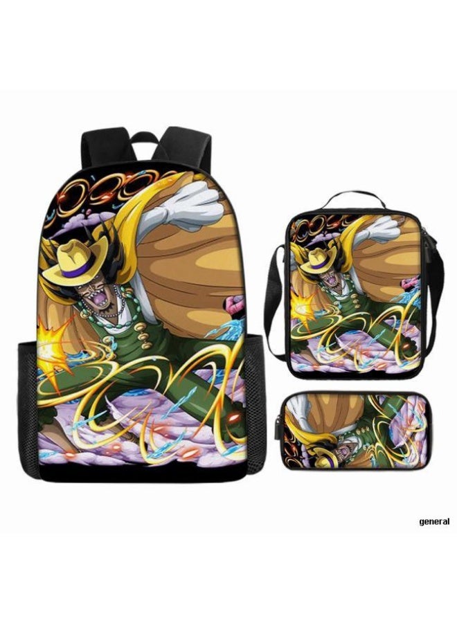 عام أحدث نموذج عالمي من الكرتون طباعة ثلاثة قطعة حقيبة مجموعة ( الطلاب ، الأطفال ، الأصدقاء ، نزهة ، تسلق الجبال ، الخ . ) - Image 1