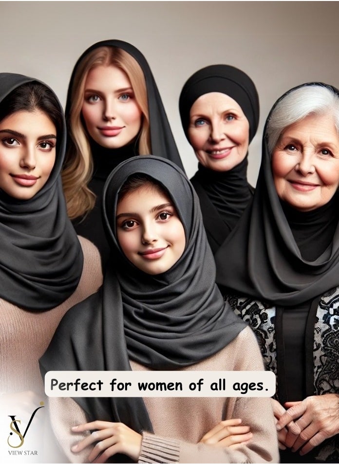 VIEW STAR Viewstar Stretchable Premium Soft Hijab Scarf for Women – Lightweight, Breathable & Elegant Headscarf - Fashionable Modest Wear for Everyday & Special Occasions - Scarf For Umrah fits to all  - Image 2