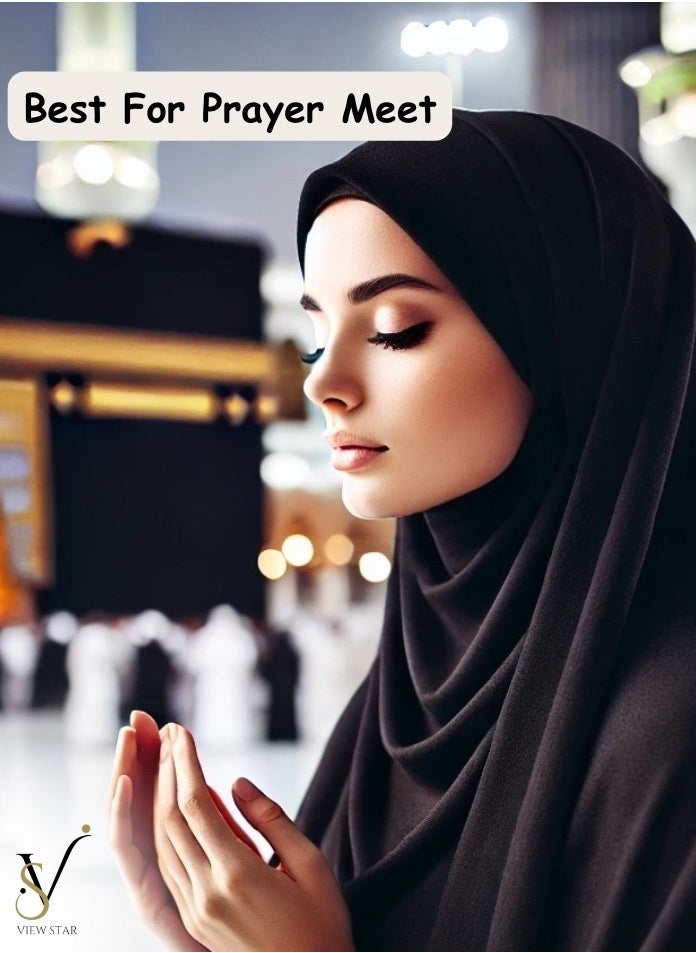 VIEW STAR Viewstar Stretchable Premium Soft Hijab Scarf for Women – Lightweight, Breathable & Elegant Headscarf - Fashionable Modest Wear for Everyday & Special Occasions - Scarf For Umrah fits to all  - Image 4